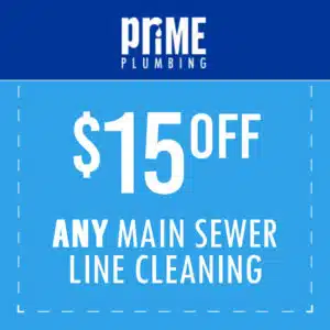 Prime Plumbing coupon for main sewer line cleaning