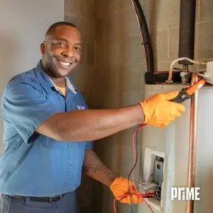 Expert plumber is fixing a pipe in Severn, MD.