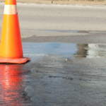 backflow issues in a parking lot