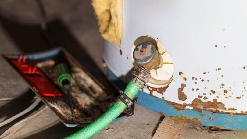 Flushing an old water heater